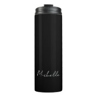 Zwart Minimalist Plain Modern Eigen Naam Kalligraf