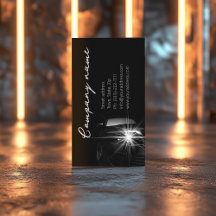 Zwart minimalistisch auto-Visitekaartje