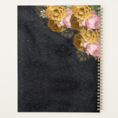 Zwart Minimalistisch bruidsmeisje bruiloft cadeau  Planner (Achterkant)