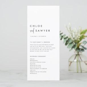 Zwart minimalistisch handgeschreven script Modern Programma