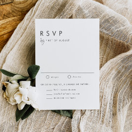 Zwart minimalistisch handgeschreven script Modern  RSVP Kaartje