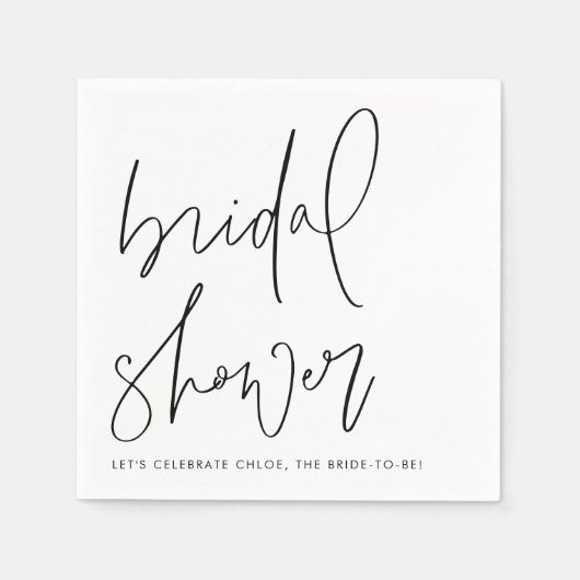 Zwart minimalistisch handgeschreven script Vrijgez Servet (Voorkant)