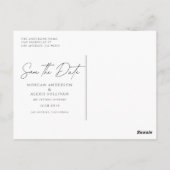 Zwart Minimalistisch Handschrift Script Sla de dat Briefkaart (Achterkant)