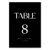 Zwart minimalistisch huwelijk kaart (Voorkant)