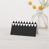 Zwart minimalistisch naamwit driehoekspatroon (Achterkant)