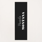 Zwart Minimalistisch Persoonlijk Modern Yogamat (Voorkant)