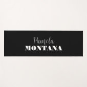 Zwart Minimalistisch Persoonlijk Modern Yogamat (Voorkant (horizontaal))