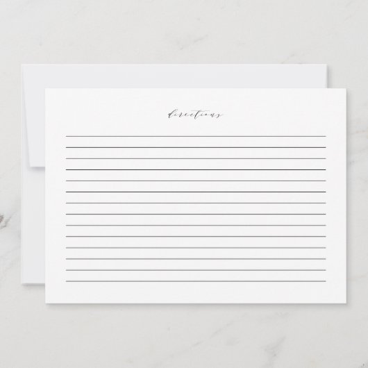 Zwart-minimalistisch script - Aangepaste Kaart ont (Achterkant)