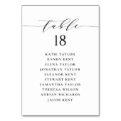 Zwart minimalistisch script bruiloft kaart (Achterkant)
