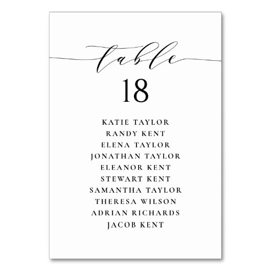 Zwart minimalistisch script bruiloft kaart (Voorkant)