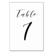 Zwart minimalistisch scriptwedijvernummer kaart (Achterkant)