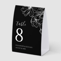 Zwart Minimalistisch Zwart & Wit Botanisch