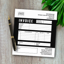 Zwart Minimalistische Custom Business Invoice Logo