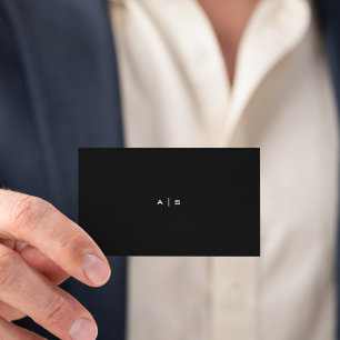 Zwart minimalistische moderne professional visitekaartje