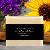 Zwart Minimalistische Soap Belly Band Uitnodigingen Wikkel