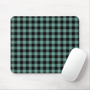 Zwart & Mint Vierkant Minimaal Abstract Patroon Muismat
