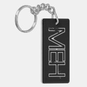 Zwart MO-monogram Sleutelhanger (Voorkant Links)