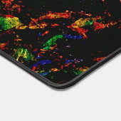 Zwart Modern Abstract Marmer Kleurrijk Neon Initia Bureaumat (Hoek)