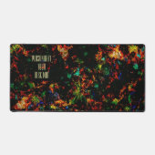 Zwart Modern Abstract Marmer Kleurrijk Neon Initia Bureaumat (Voorkant)