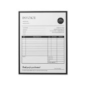 Zwart Modern Business Offerte Factuurformulieren Notitieblok (Gedraaid)