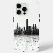 Zwart Modern Cityscape Stedelijke Architectuur Case-Mate iPhone Case (Achterkant)