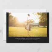 Zwart Modern Class van 2024 Afstuderen Aankondiging (Achterkant)