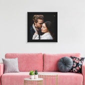 Zwart modern dik frame op maat canvas afdruk (Insitu (Woonkamer))