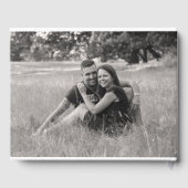 Zwart Modern Eenvoudig Script Bruiloft Gastenboek (Achterkant)