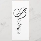 Zwart Modern Eenvoudig Script Gereserveerde Zitpla Menu (Voorkant)