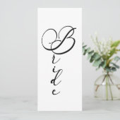 Zwart Modern Eenvoudig Script Gereserveerde Zitpla Menu (Staand voorkant)