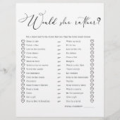 Zwart Modern Eenvoudig Script spel zou ze liever (Voorkant)