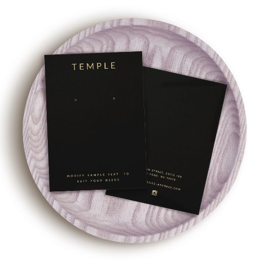 Zwart Modern Elegant Oorbel Display Kaart