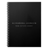 Zwart Modern Elegant Professional Classy Notitieboek (Voorkant)
