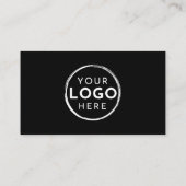 Zwart Modern Foto Logo Professional Visitekaartje (Achterkant)