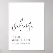 Zwart Modern Handschrift Script Vrijgezellenfeest Poster (Voorkant)