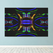 Zwart Modern Licht Kunst Drama Complex 12 Canvas Afdruk (Insitu (Houten vloer))