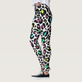 Zwart Modern Luipaard Patroon Leggings (Links)