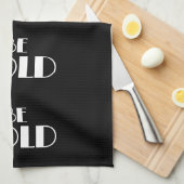 Zwart Modern Minimal BE BOLD Stijlvol Theedoek (Quarter Fold)