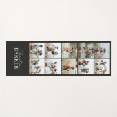 Zwart modern minimal elegante multi fotocollage yogamat (Voorkant (horizontaal))