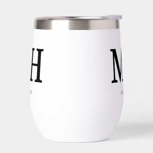 Zwart Modern Monogram Chic Bachelorette Bruidsmeis (Links)