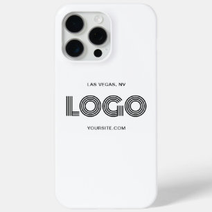 Zwart Modern Rechthoekig Logo iPhone 15 Pro Max Hoesje