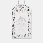 Zwart-modern schandalige elegante kerstmis cadeaulabel (Achterkant)