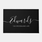 Zwart modern script - Aangepaste doormat Deurmat (Voorkant)