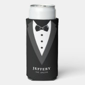 Zwart modern script - Aangepaste Groomsmen (Seltzer Achterkant)