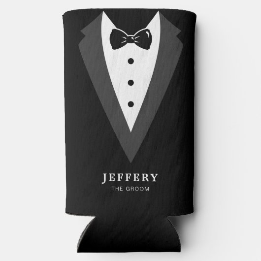 Zwart modern script - Aangepaste Groomsmen (Achterkant)