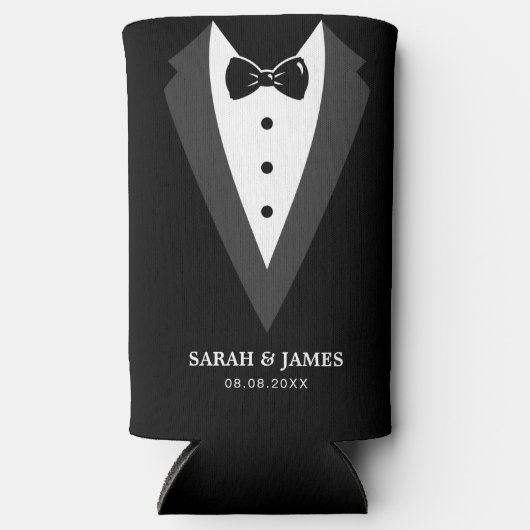 Zwart modern script - Aangepaste Groomsmen (Voorkant)