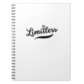 Zwart Modern Script Be Limitless Notitieboek (Voorkant)