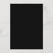 Zwart Modern Script Bruiloft Advies Kaart (Achterkant)