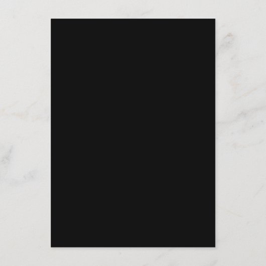 Zwart Modern Script Bruiloft Advies Kaart (Achterkant)