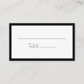 Zwart Modern Script Bruiloft Flat Plaatskaartje (Voorkant)